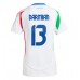 Maillot de foot Italie Matteo Darmian #13 Extérieur vêtements Femmes Europe 2024 Manches Courtes